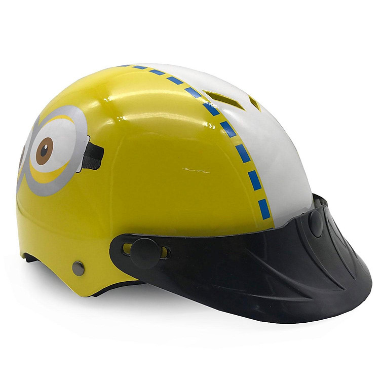 Mũ Bảo Hiểm Trẻ Em Nửa Đầu Không Kính Protec Kitty, An Toàn, Siêu Nhẹ, Siêu Thoáng Khí, Họa Tiết Minion - Hàng Chính Hãng
