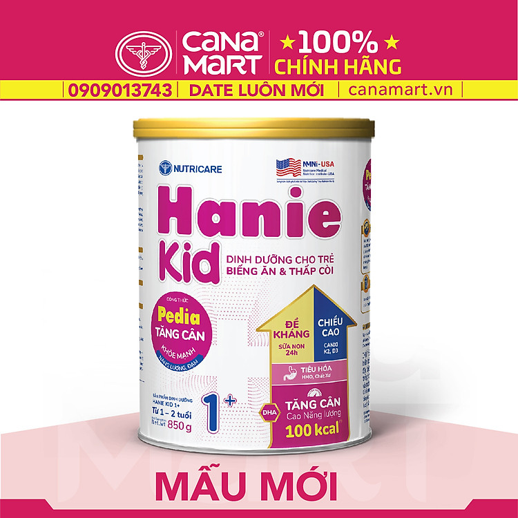 Mua Sữa bột Nutricare Hanie Kid 1+ 850g Hàng chuẩn Giá rẻ - Hình ảnh 2