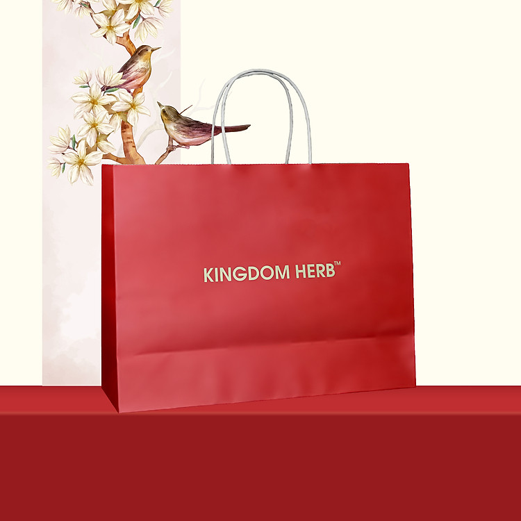 Túi Giấy Màu Đỏ Kingdom Herb (32x24x11 cm)