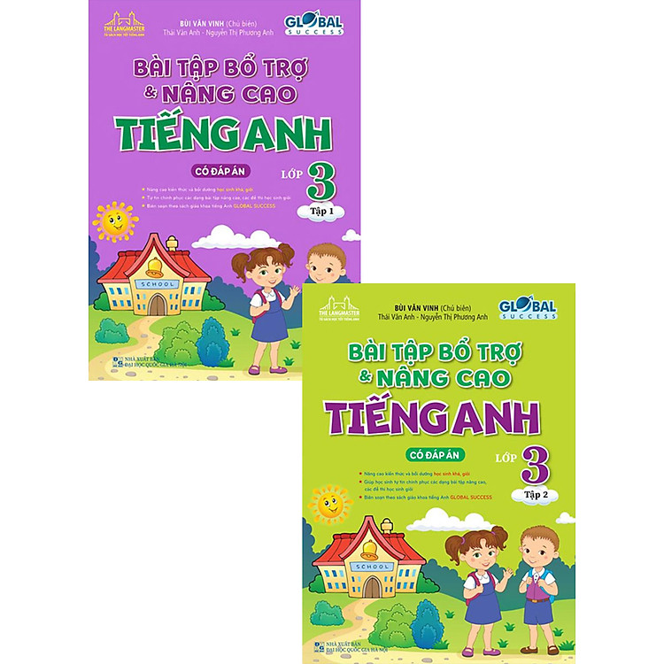 The Langmaster – Bài Tập Bổ Trợ Và Nâng Cao Tiếng Anh Lớp 3 – Tập 1 + 2 (Có Đáp Án)