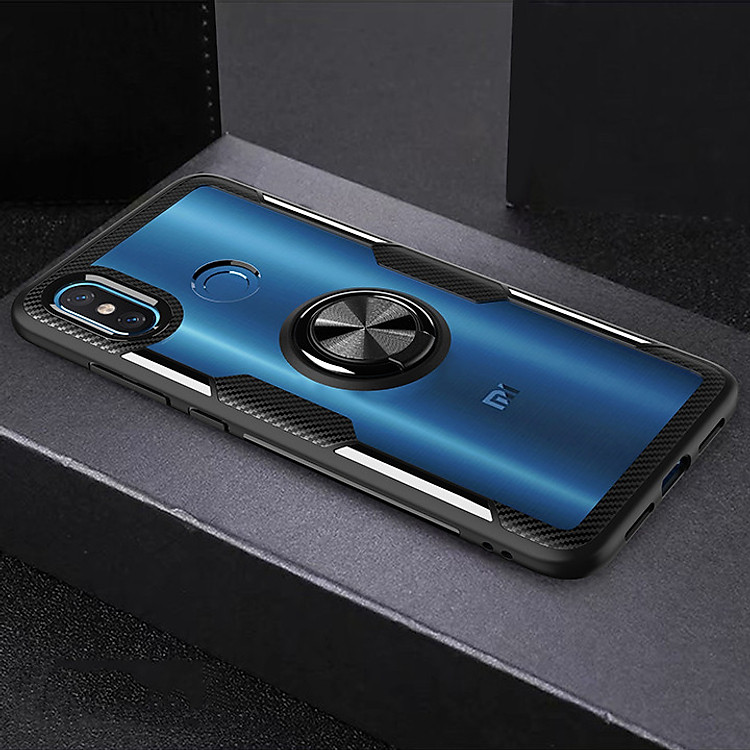 Ốp lưng cho Xiaomi Mi 8 Trong Suốt Chống Sốc iRing Viền Màu