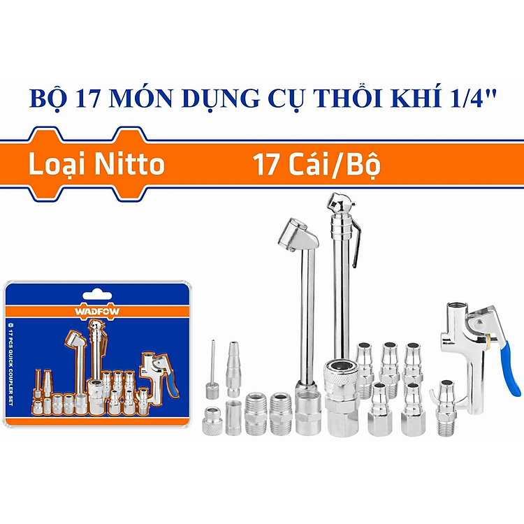 BỘ DỤNG CỤ THỔI KHÍ 1/4" WQP9410 WADFOW - HÀNG CHÍNH HÃNG