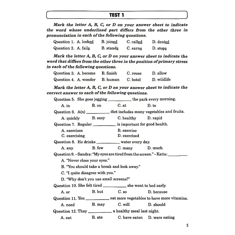 Bộ Đề Luyện Thi Vào Lớp 10 Môn Tiếng Anh Cấu Trúc 2025 - Ảnh 2