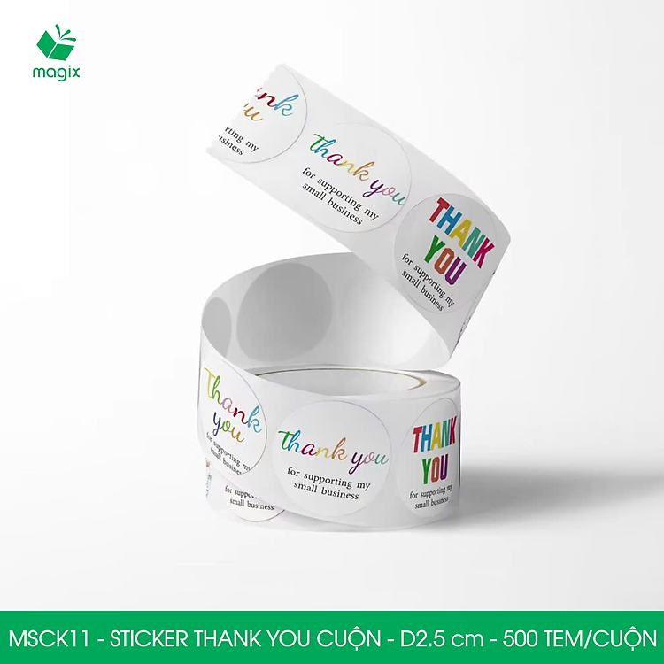 Sticker thank you tròn (500 cái) - Ảnh 5