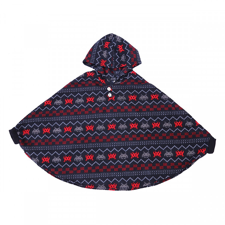 Áo Choàng Có Tay Cho Bé Họa Tiết Sọc Cirino AO_CB_SOCDO_FS - Đen