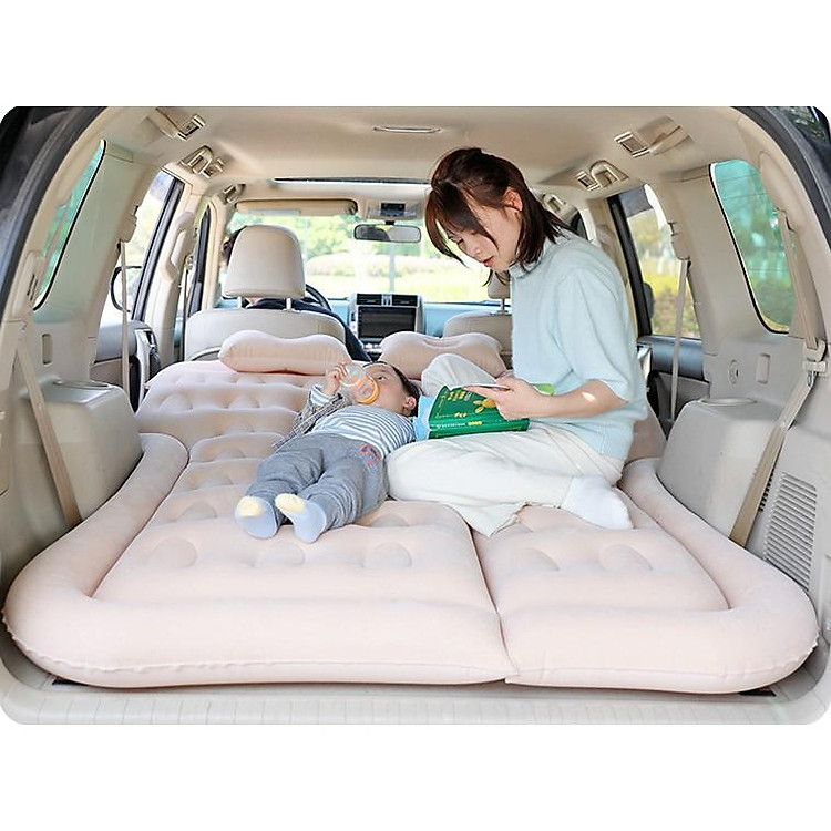 Flash Sale Nệm Hơi Ô Tô Cao Cấp, Phù Hợp Mọi Dòng Xe, Tặng Kèm Gối Hơi Và Bơm Hơi