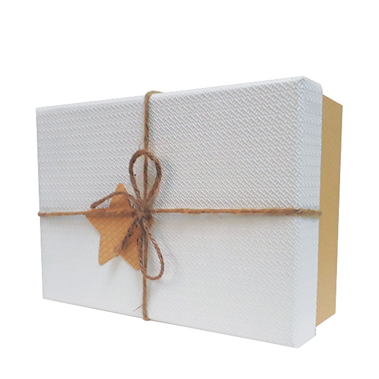 Hộp quà ngôi sao trắng xanh 20.5 x 13.5 x 7.5 cm