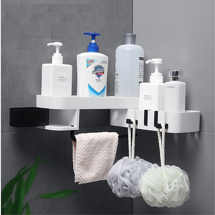 Kệ để đồ nhà tắm xoay 180 2 tầng sang trọng siêu chắc chắn, tiện dụng GD236-KNTXoay