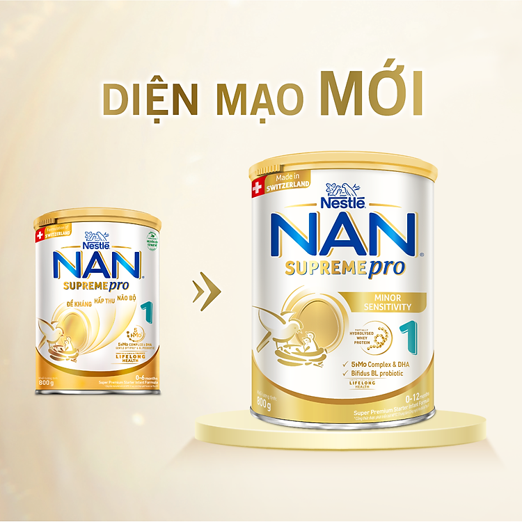 Sữa bột Nestlé NAN SUPREMEPRO 1 800g Chất lượng Giá rẻ - Hình ảnh 3