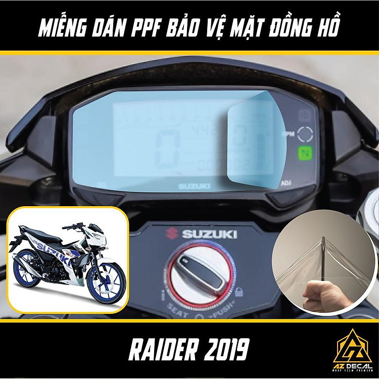 Miếng Dán PPF Bảo Vệ Mặt Đồng Hồ Cho Xe Raider - Satria