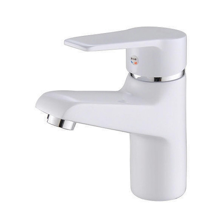 Vòi lavabo nóng lạnh đồng thau, sơn tĩnh điện
