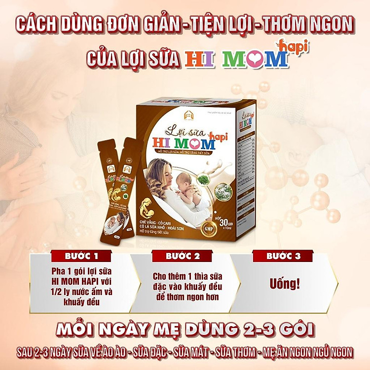 Combo 10 gói Lợi sữa Hi Mom Giá tốt - Hình ảnh 4