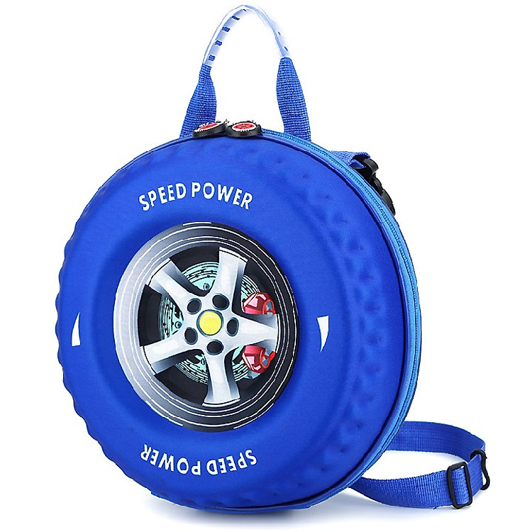 Balo Hình Bánh Xe 3D Cho Bé Mầm Non