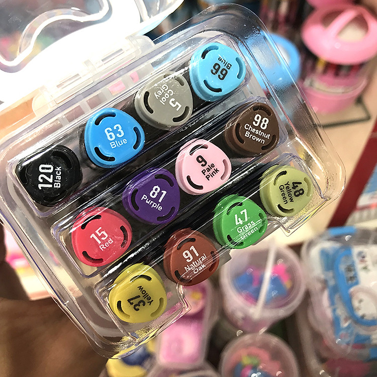 Bộ Màu dạ Marker Touch 6 , màu sắc tươi tắn, hộp nhựa cao cấp.