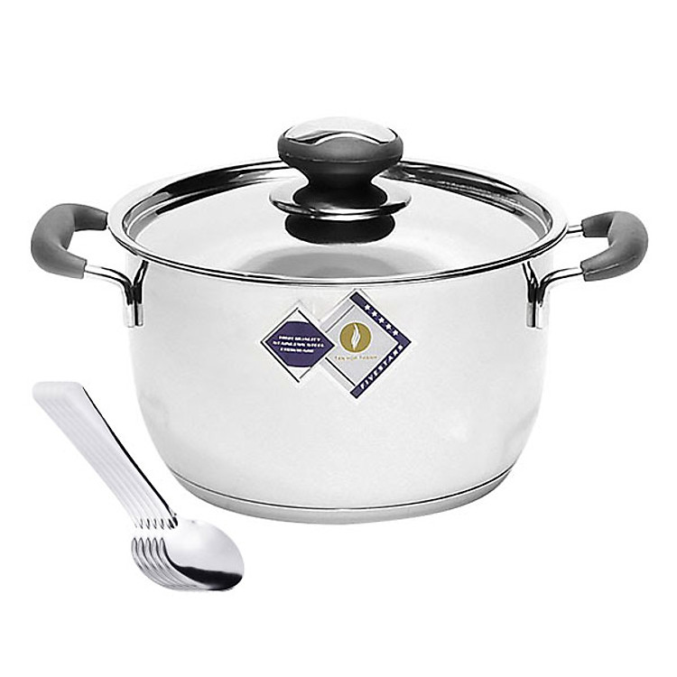 Nồi Inox đáy từ Fivestar Quai Silicon - Tặng 5 muỗng inox
