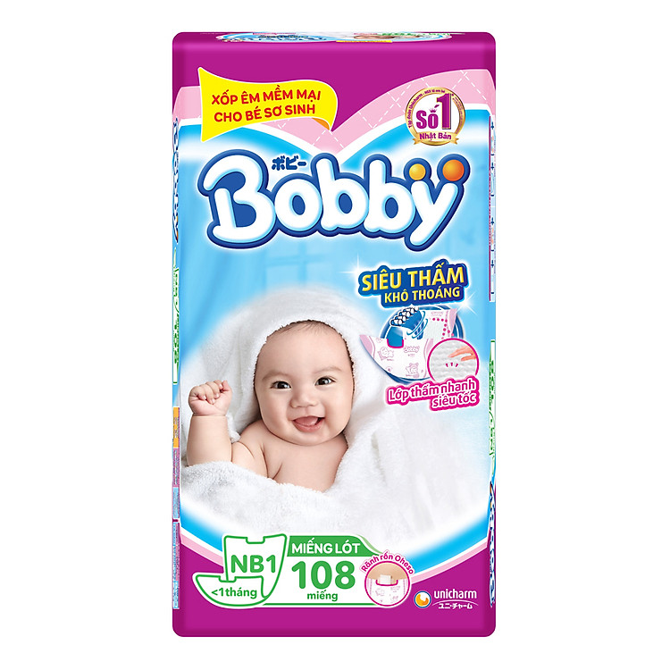 Miếng Lót Sơ Sinh Bobby Fresh Newborn 1 - 108 (108 Miếng)