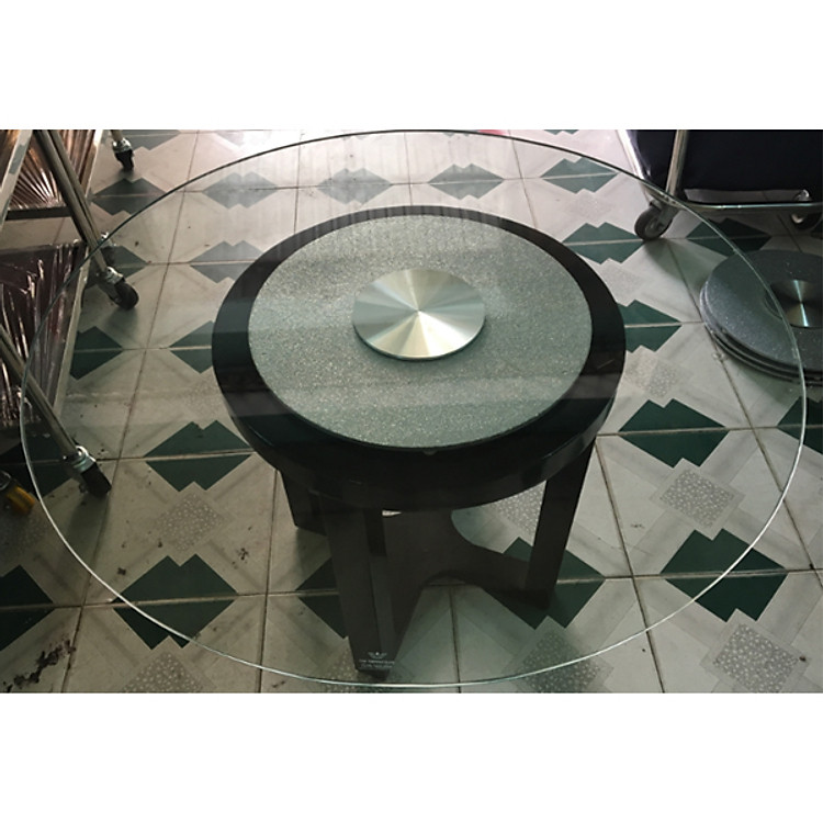 Mâm xoay bàn ăn kim tuyến bạc BMX17