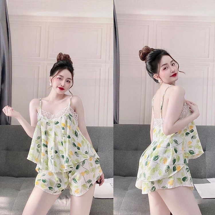 Đồ Ngủ Nữ BIGSIZE Đồ Ngủ Sexy lụa Satin cao cấp mềm mại xinh xắn < 70KG