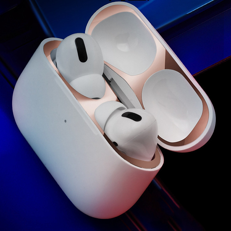 Miếng Dán Kim Loại Mỏng Chống Bụi Cho Case Airpods Pro 2 - Hàng Chính Hãng