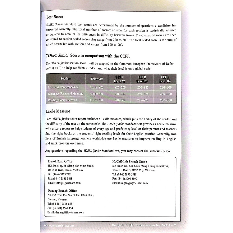 Perfect Toefl Junior Book 1 - Ảnh 7