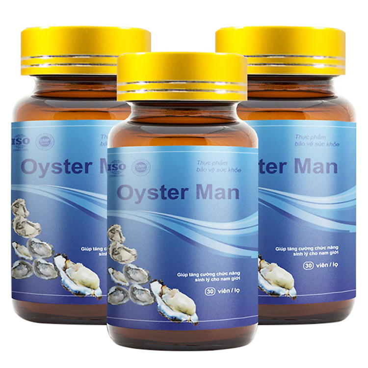 Combo 3 Thực phẩm chức năng Hàu OYSTER MAN hỗ trợ điều trị Dứt Điểm Yếu Sinh Lý, Xuất Tinh Sớm, Tăng Chất Lượng Tinh Trùng
