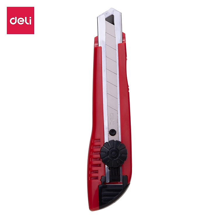 Dao rọc giấy Deli WD10040 (lưỡi SK5, đỏ)