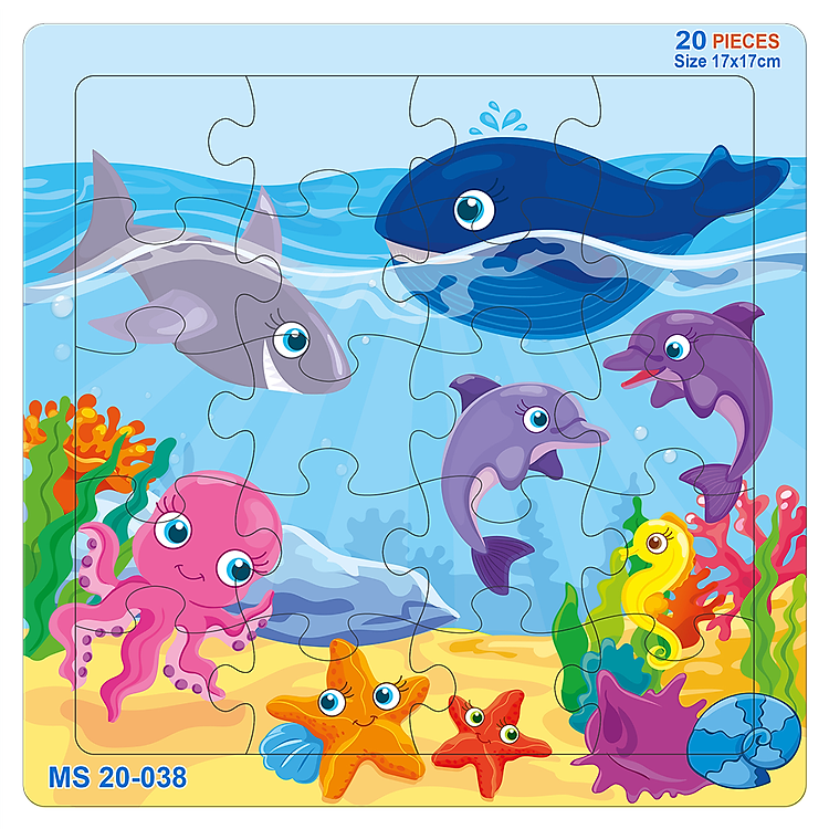 Combo 05 bộ tranh xếp hình động vật Chính hãng Giá rẻ - Hình ảnh 2