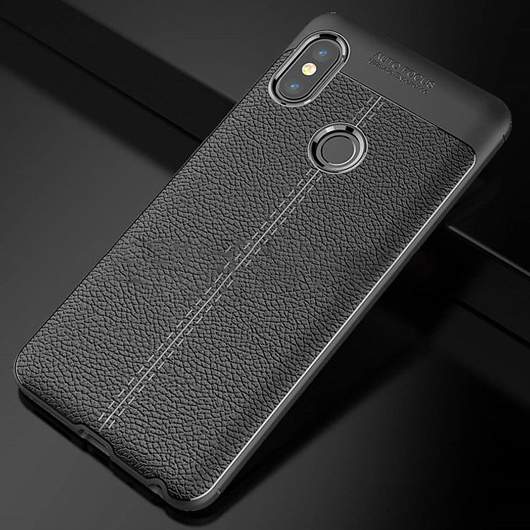 Ốp Lưng cao cấp Vân da cho điện thoại XIAOMI: Redmi Note 5 Pro. Redmi Note 6 Pro, Redmi Note 4, Mi 8 Lite - Hàng nhập khẩu (Màu Đen)