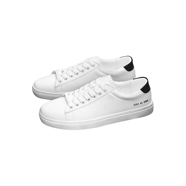 Giày Sneaker Unisex Cặp Đôi Nam Nữ Đế Bằng Gót Chữ Số Hapu
