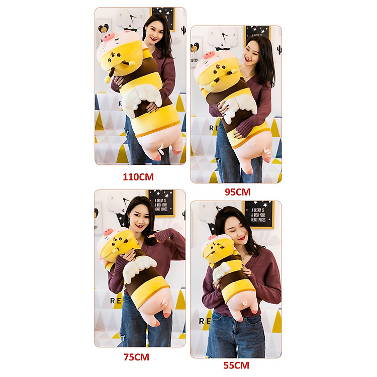 Thú nhồi bông heo ong vàng dễ thương Chính hãng Giá tốt - Hình ảnh 3