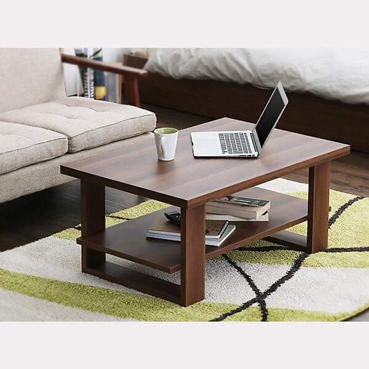 Bàn Trà Gỗ Công Nghiệp 2 tầng 50cm x 100cm Cao 50cm