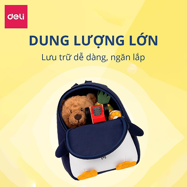Balo Cặp Sách Đi Học Cute Hình Động Vật Deli - BB101 BB102 - Ảnh 5