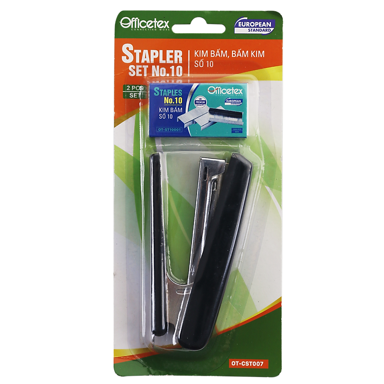 Bộ Bấm Kim Officetex OT-CST007 (1 bấm kim, 1 hộp kim bấm) - Ảnh 2