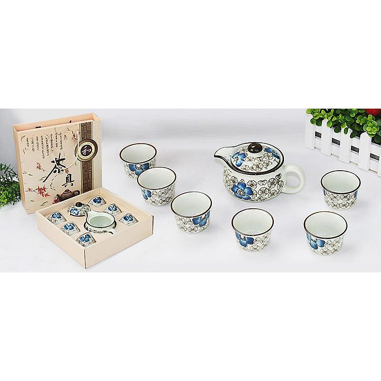 Bộ Ấm Trà Hoa Anh Đào Nhật (1 ấm trà + 6 tách)