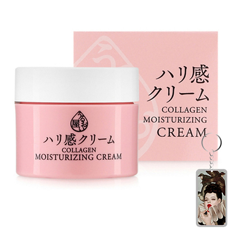Kem dưỡng da ngăn ngừa lão hóa Naris Uruoi Collagen Moisturizing Cream Nhật Bản 48g + Móc khóa