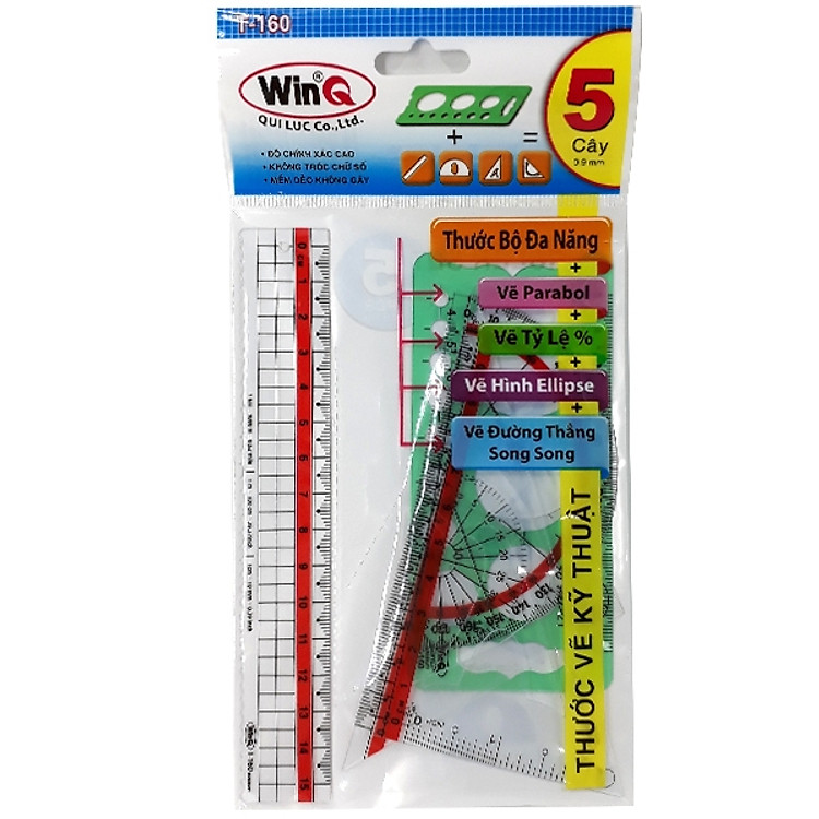 Bộ 3 Bộ 4 Cây Thước Dẻo WinQ T-150