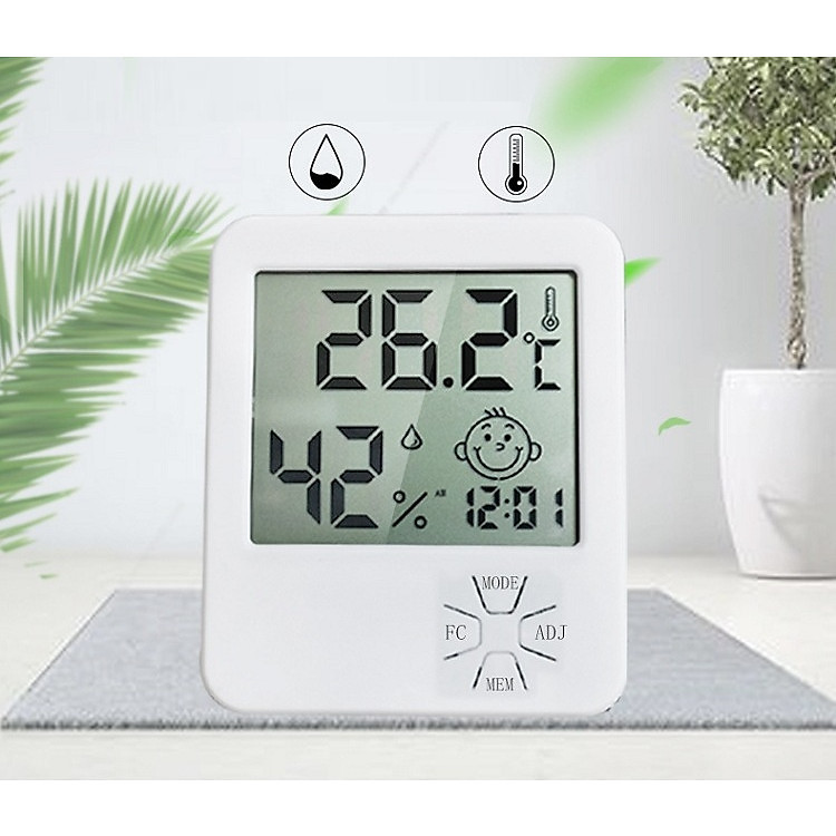 Đồng Hồ Đo Nhiệt Độ Độ Ẩm LX8111 ( TÍCH HỢP ĐỒNG HỒ THỜI GIAN, BÁO THỨC ) - KÈM PIN