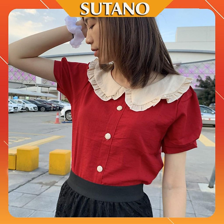 ÁO KIỂU NỮ ĐẸP CỔ BÈO NỮ TÍNH SANG CHẢNH 2020 A194