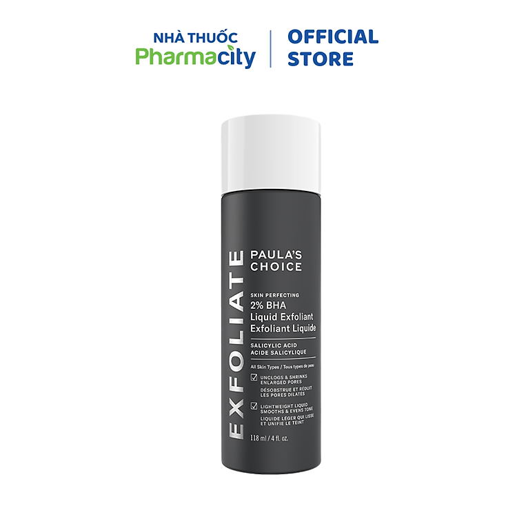 Paula's Choice Dung Dịch Loại Bỏ Tế Bào Chết Skin Perfecting  2% BHA  Liquid Exfoliant (118ml/Chai)
