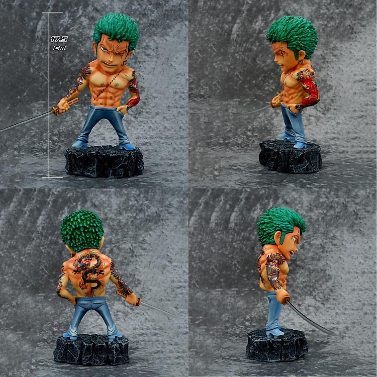 Mô Hình Luffy - Zoro - Sanji Dân Xã Hội (16-17cm) - Ảnh 3