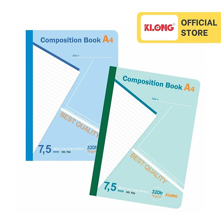 Sổ Kẻ Ngang Composition Book KLONG A4 (320 trang)