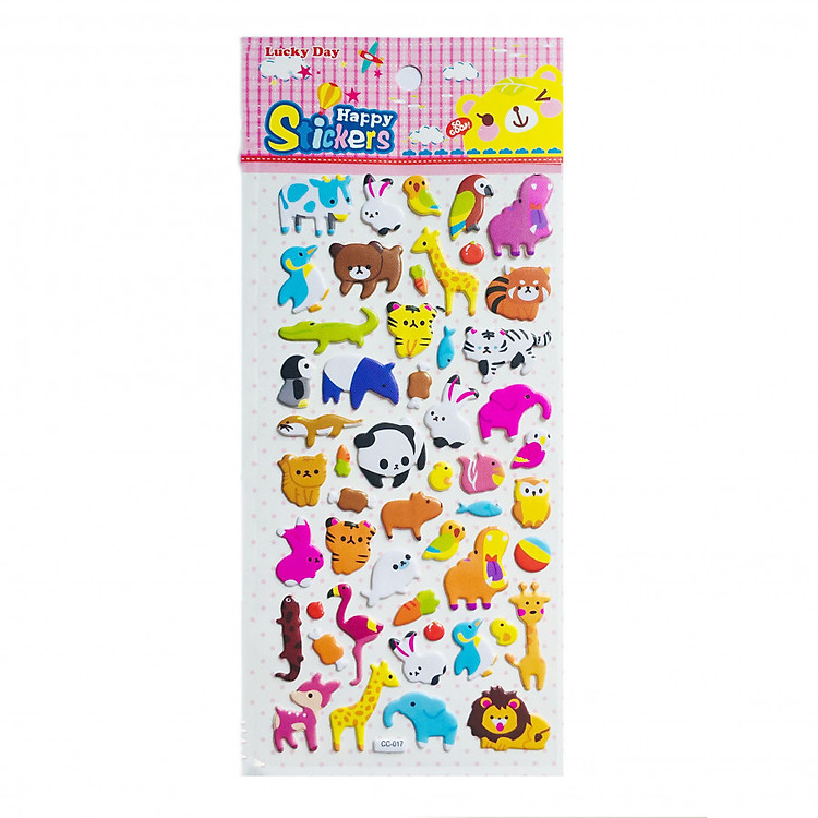 Tấm sticker in nổi 3D trang trí hoạt hình