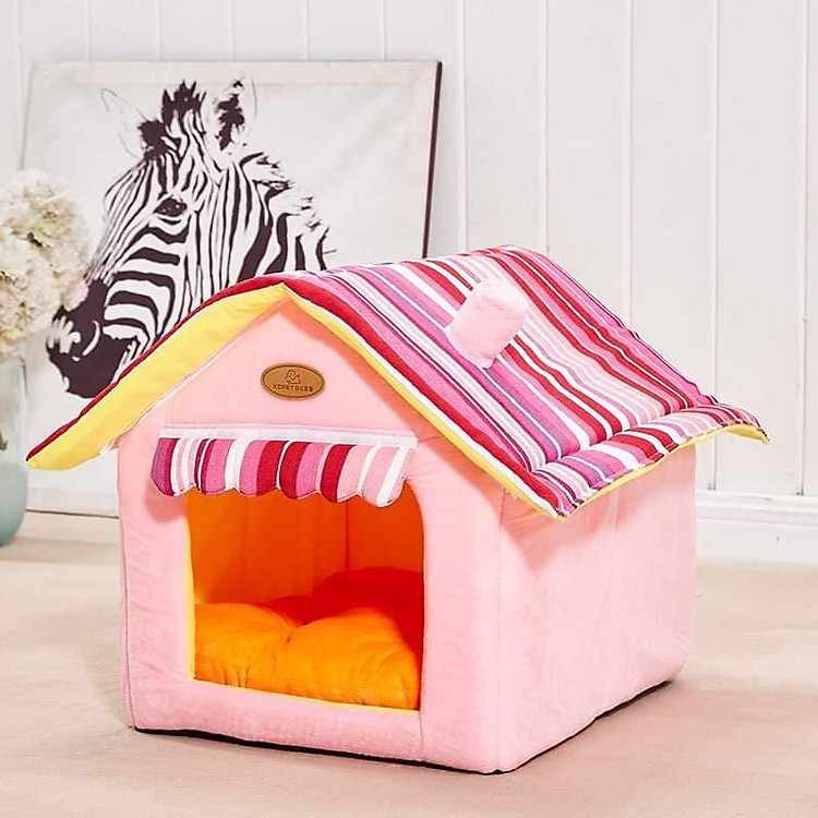 Nhà vải có mái cho mèo cao cấp size M