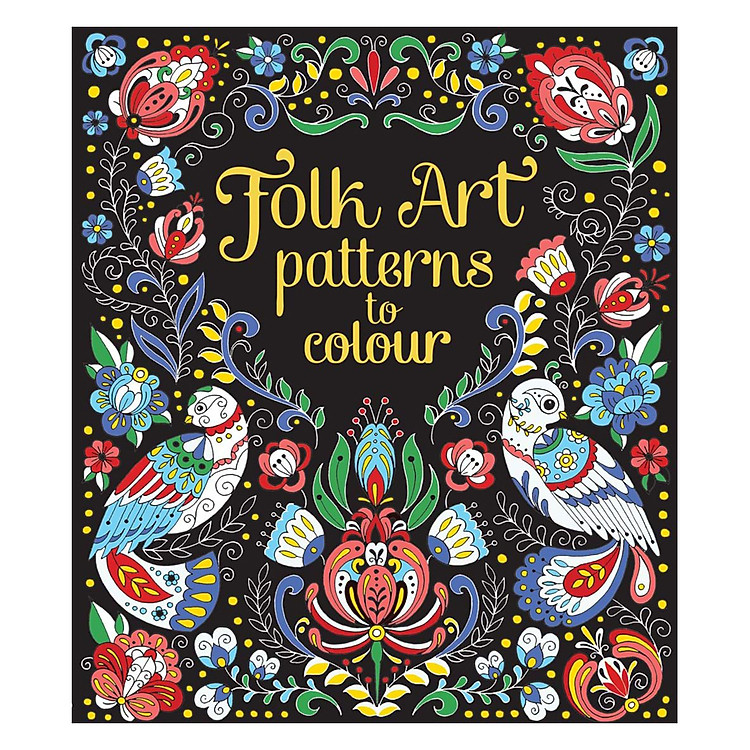 Sách Usborne Folk Art Patterns to Colour