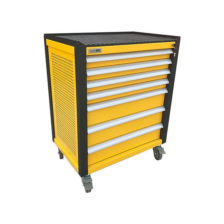 Tủ đựng dụng cụ 7 ngăn có khóa - N0RD7 - Màu Xanh Ghi ∣ Vàng ∣ Đỏ - Kích thước W750 x D500 x H950