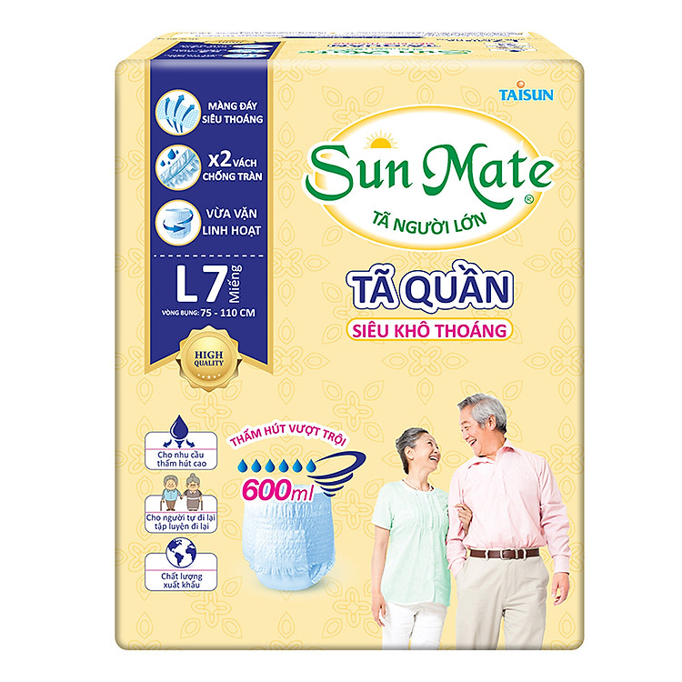Combo 2 Gói Tã Quần Người Lớn Sunmate Chính hãng Tiết kiệm - Hình ảnh 3