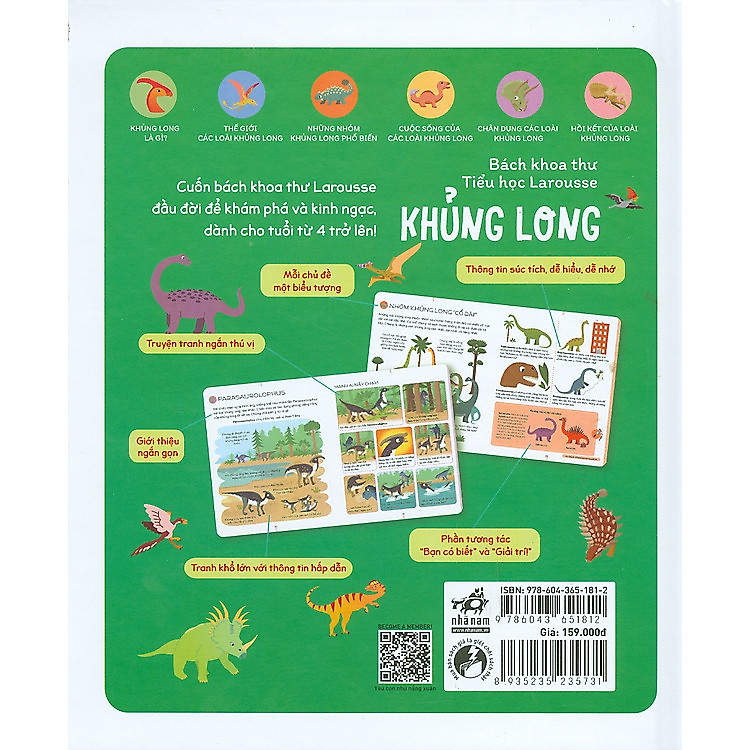 Bách khoa thư Tiểu học Larousse - Khủng Long - Ảnh 2