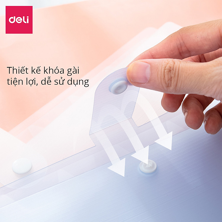 Cặp tài liệu mở rộng A4 8 ngăn Deli (1 chiếc) - Ảnh 4