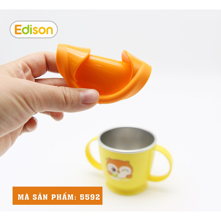 Cốc tập uống Inox Edison hình Cú mèo Chính hãng Ưu đãi - Hình ảnh 5