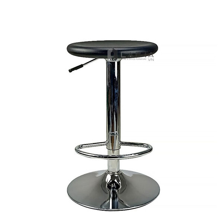 Ghế cao quầy lễ tân chân điều chỉnh độ cao Ghế bar không lưng tựa nệm PU đúc hiện đại HCM CB2153-P